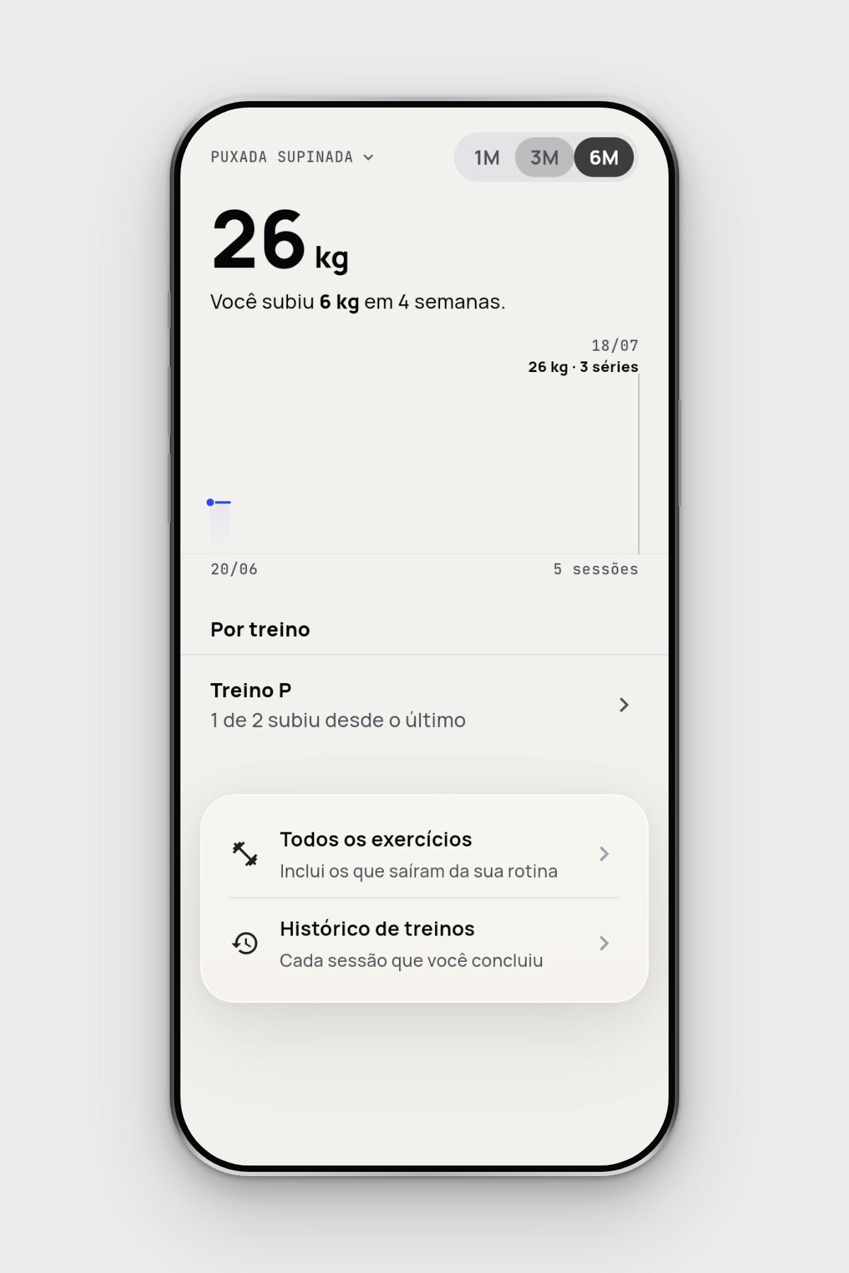 Maestro — load progress on an exercise